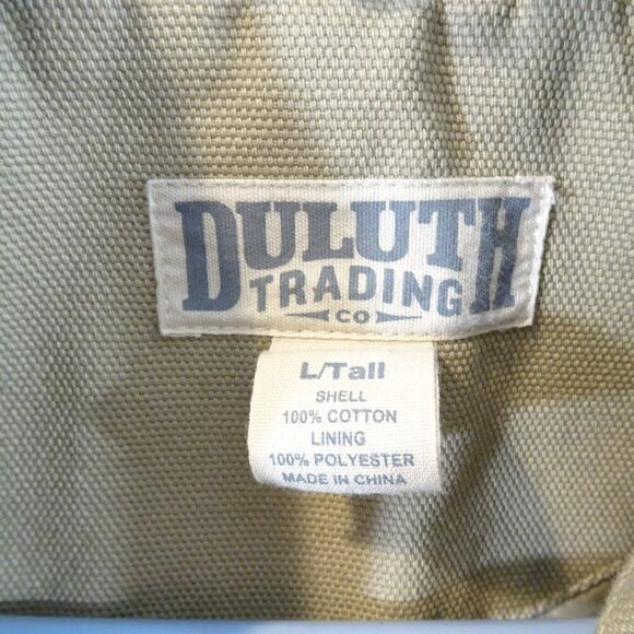 Duluth Trading Co Fire Hose Presentation Blazer Jacket Tan L Tall 2-Button - Picture 4 of 6